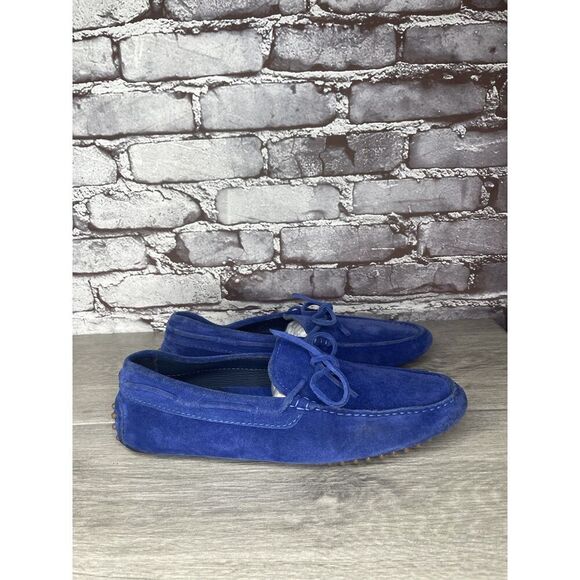 Alexander Trend Blue Suede Moccasins Driving Loafers Shoes Men’s Sz 12M US/45EU - Picture 16 of 16